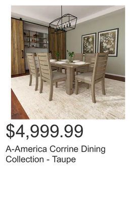 Costco A-america corrine dining collection - taupe offer