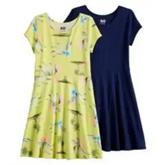 Kohl's Girls 6-20 so® 2-pack skater dresses in regular & plus offer