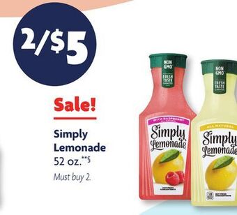 Family Dollar Simply lemonade offer