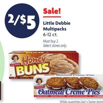 Family Dollar Little debbie multipacks offer
