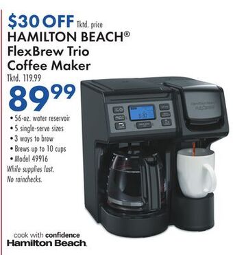 Boscov's Hamilton beach® flexbrew trio coffee maker offer