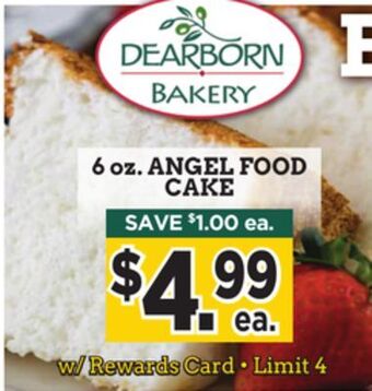 Dearborn Market Angel food cake offer