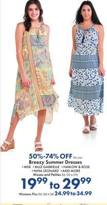 Boscov's Breezy summer dresses offer