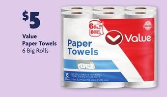 Family Dollar Value paper towels offer