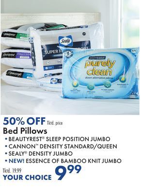 Boscov's Bed pillows offer