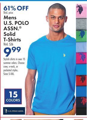 Boscov's Mens u.s. polo assn.® solid t-shirts offer