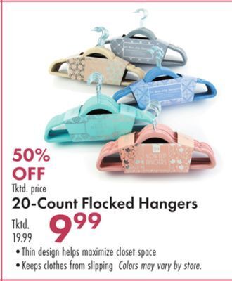 Boscov's 20-count flocked hangers offer