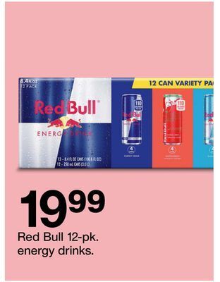 Target Red bull 12-pk. energy drinks offer