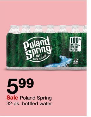 Target Poland spring 32-pk. bottled water offer