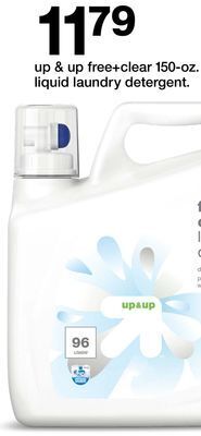 Target Up & up free + clear 150-oz. liquid laundry detergent offer