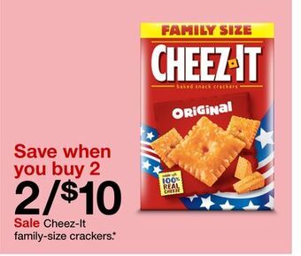 Target Cheez-it family-size crackers* offer