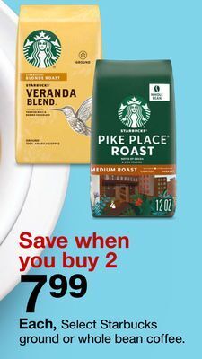Target Starbucks ground or whole bean coffee offer