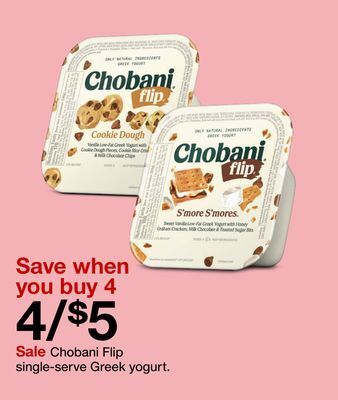 Target Chobani flip single-serve greek yogurt offer
