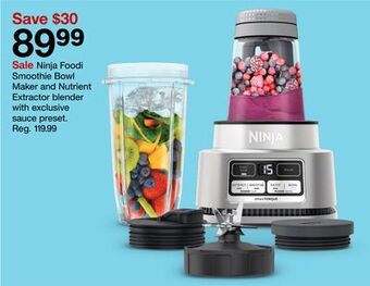 Target Ninja foodi smoothie bowl maker and nutrient extractor blender with exclusive sauce preset offer