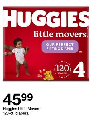 Target Huggies little movers 120-ct. diapers offer