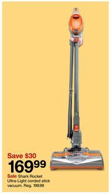 Target Shark rocket ultra-light corded stick vacuum offer