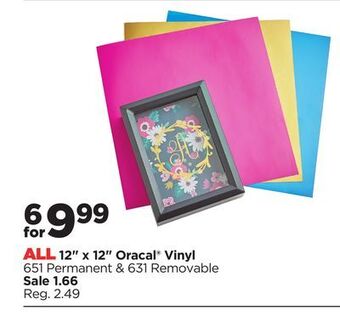 Michaels All 12 x 12 oracal® vinyl offer