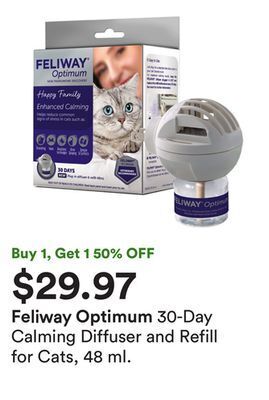 Petco 30-day calming diffuser and refill for cats, 48 ml. offer
