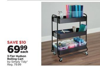 Michaels 3-tier hudson rolling cart by simply tidy® offer