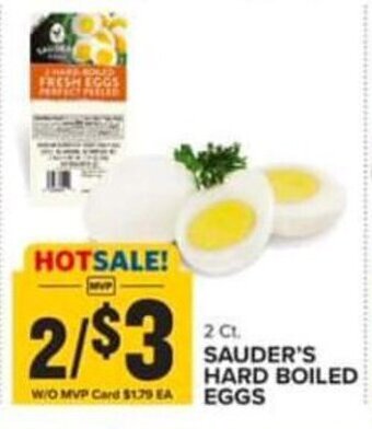 Food Lion 2 Ct. SAUDER'S HARD BOILED EGGS offer