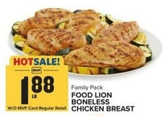 Food Lion FOOD LION BONELESS CHICKEN BREAST offer