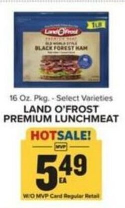 Food Lion 16 Oz. Pkg.- Select Varieties LAND O'FROST PREMIUM LUNCHMEAT offer