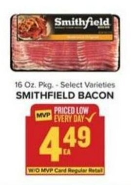 Food Lion 16 Oz. Pkg.-Select Varieties SMITHFIELD BACON offer