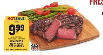 Food Lion BONELESS NEW YORK STRIP STEAK offer