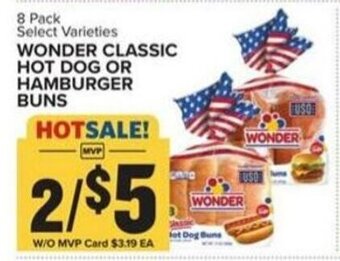 Food Lion WONDER CLASSIC HOT DOG OR HAMBURGER BUNS offer