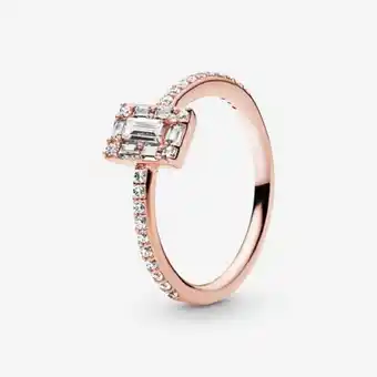 Pandora Final sale - sparkling square halo ring offer