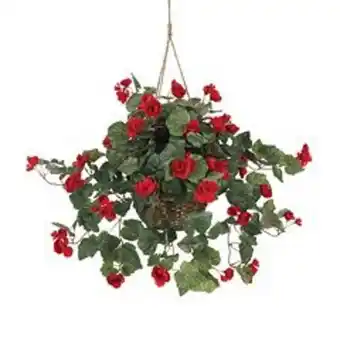 Kohl's Nearly natural artificial begonia hanging basket offer