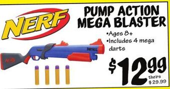 Ollie's Nerf pump action mega blaster offer