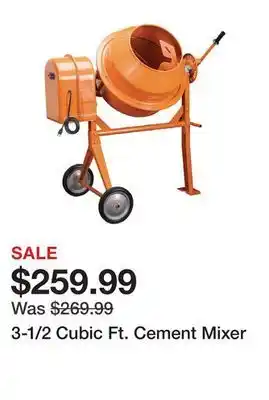Harbor Freight Tools 3-1/2 cubic ft. cement mixer offer