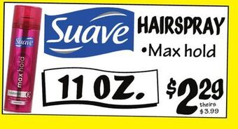 Ollie's Suave hairspray offer