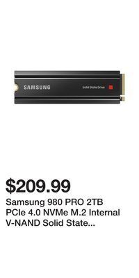 Game Stop Samsung 980 pro 2tb pcie 4.0 nvme m.2 internal v-nand solid state drive with heatsink playstation 5 compatible offer
