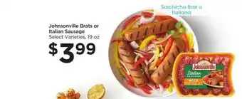 Food 4 Less Johnsonville Brats Or Italian Sausage Select Varieties offer