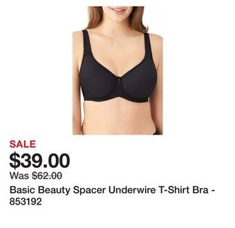Belk Basic beauty spacer underwire t-shirt bra - 853192 offer