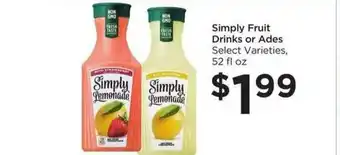 Food 4 Less Simply Fruit Drinks Or Ades Select Varieties offer