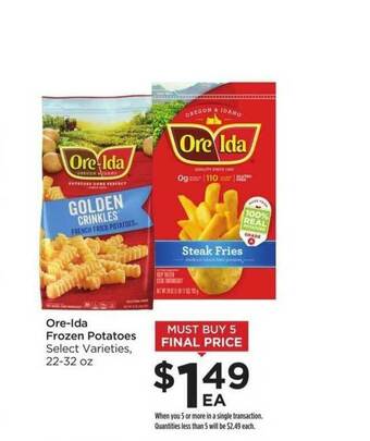 Food 4 Less Ore-ida Frozen Potatoes offer