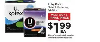 Food 4 Less U By Kotex Select Varieties offer