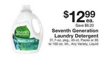 Fairway Store Market Seventh Generation Laundry Detergent offer