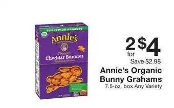Fairway Store Market Annie's Organic Bunny Grahams offer