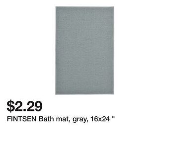 Ikea Fintsen bath mat, gray, 16x24 offer