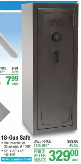 Menards 18-Gun Safe offer