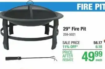 Menards 29" Fire Pit offer