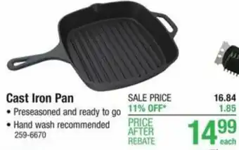 Menards Cast Iron Pan offer