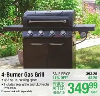 Menards 4-Burner Gas Grill offer