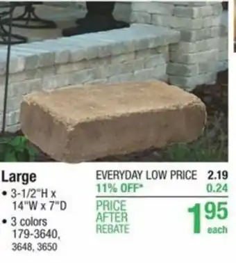 Menards Tumbled Belgian Wall Block Large offer