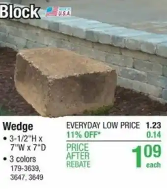 Menards Tumbled Belgian Wall Block Wedge offer