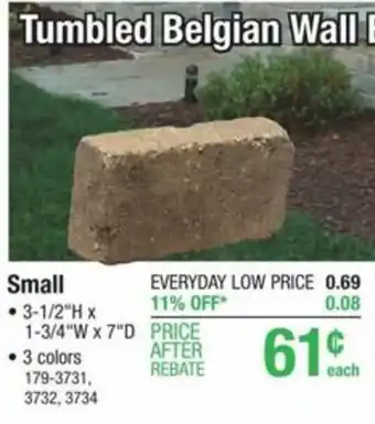Menards Tumbled Belgian Wall Block Small offer